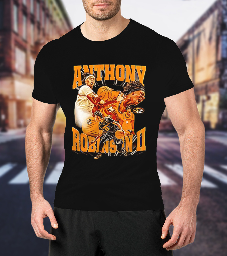 Anthony Robinson II Mizzou Tigers Basketball Player Iconic Moment T-Shirt