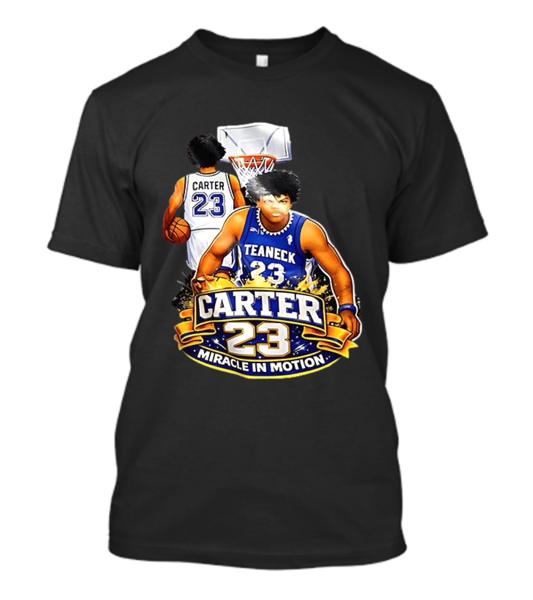 Carter 23 Teaneck Basketball Miracle In Motion T-Shirt