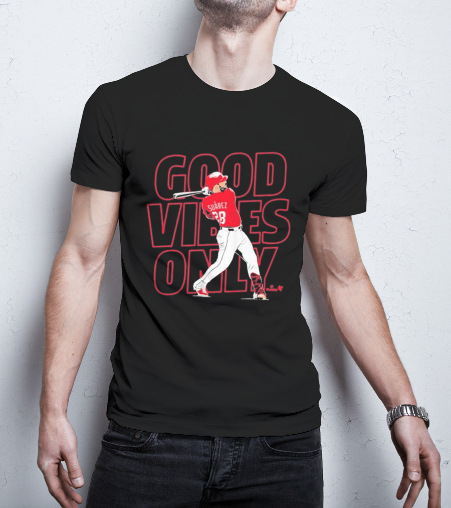 Eugenio Suárez Good Vibes Only Cincinnati Baseball Player Swinging 28 T-Shirt
