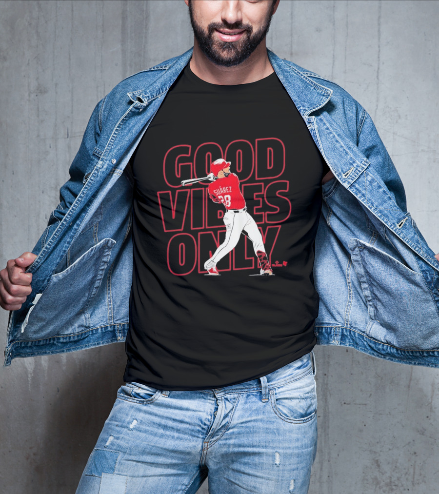Eugenio Suárez Good Vibes Only Cincinnati Baseball Player Swinging 28 T-Shirt