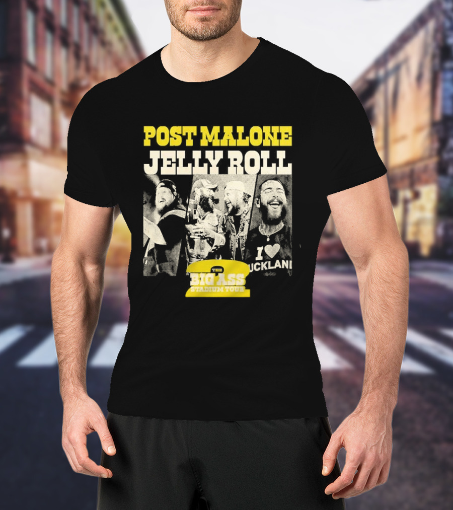Post Malone Jelly Roll Big Ass Stadium Tour Part 2 T-Shirt