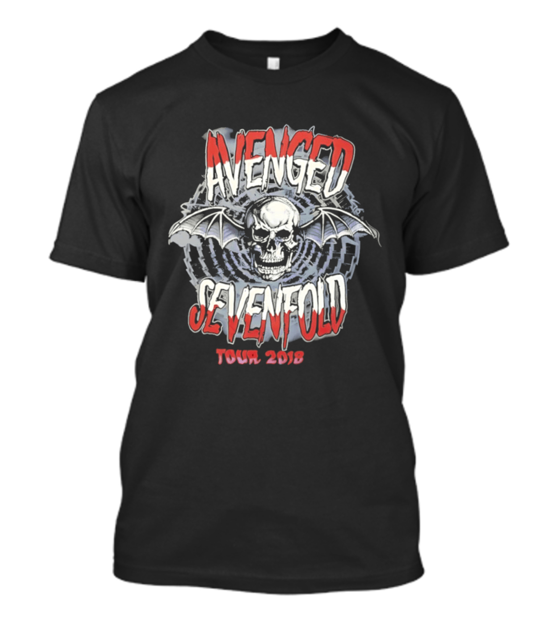 Avenged Sevenfold Tour 2018 Winged Skull Deathbat T-Shirt