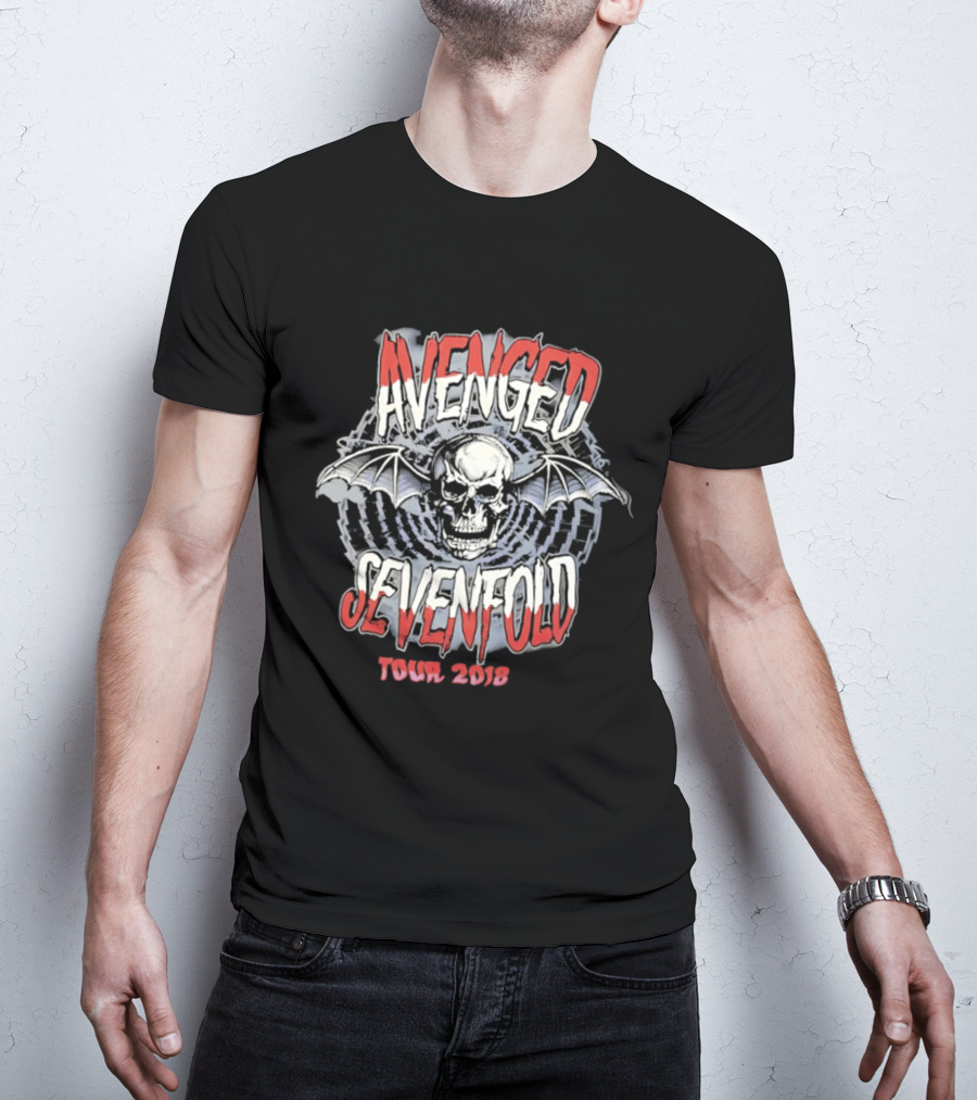 Avenged Sevenfold Tour 2018 Winged Skull Deathbat T-Shirt