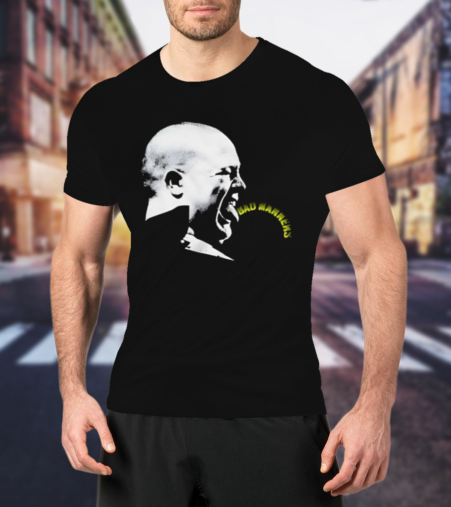 Bad Manners Buster Bloodvessel Tongue Out Profile T-Shirt
