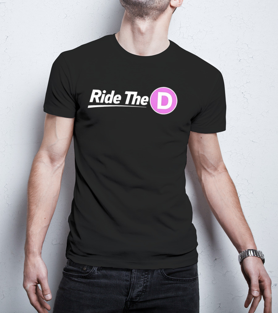 Ride The D Retro Urban Typography Bold Letter D T-Shirt