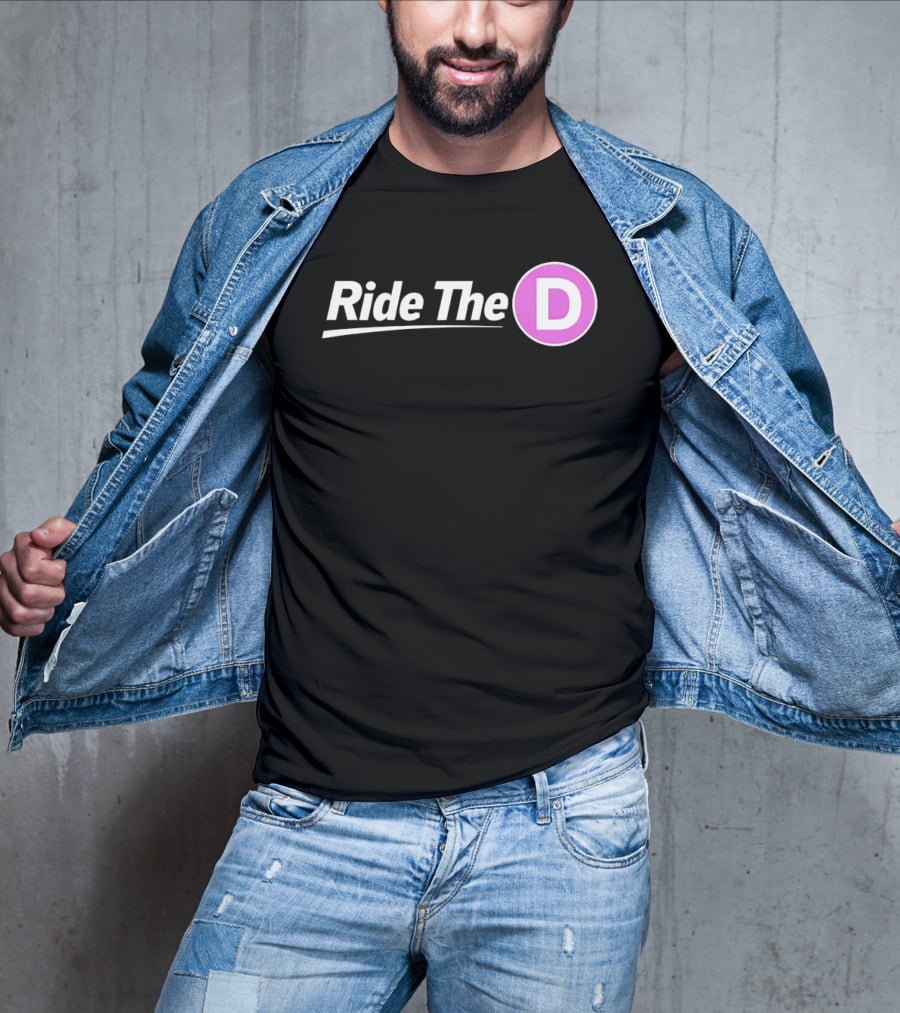 Ride The D Retro Urban Typography Bold Letter D T-Shirt