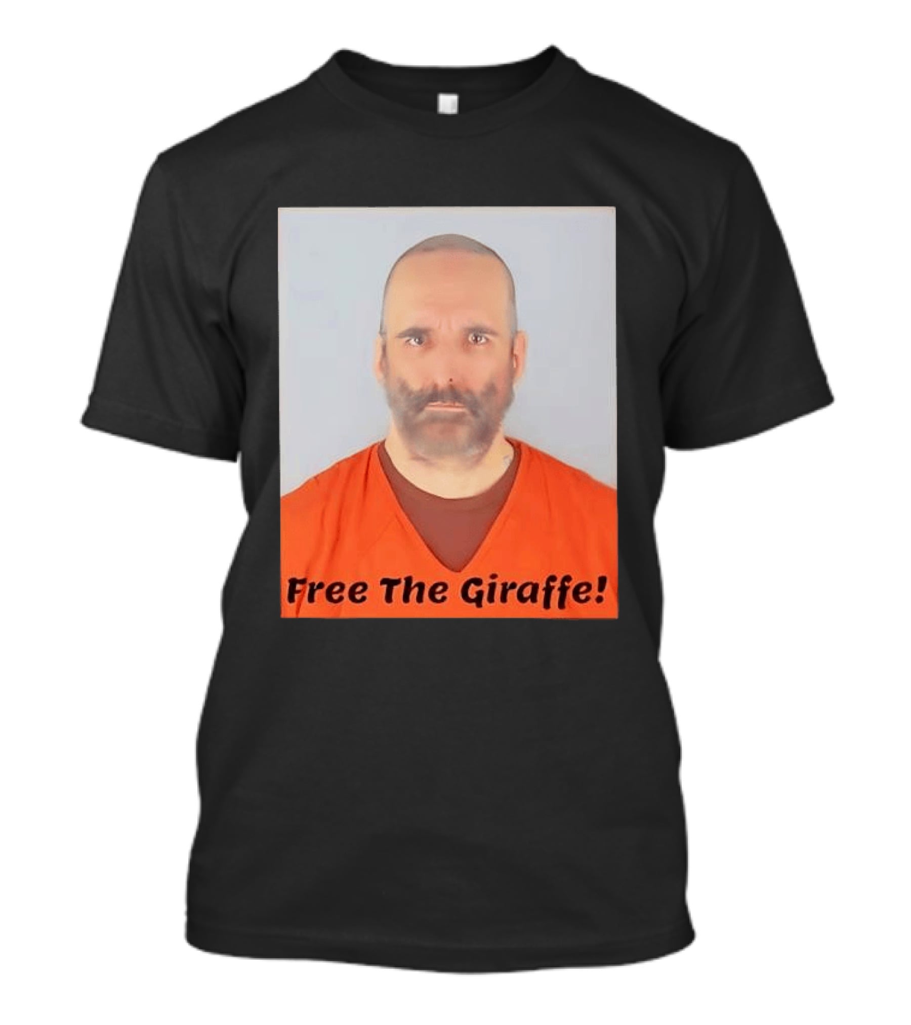 Free The Giraffe Shot Funny Jail Photo T-Shirt
