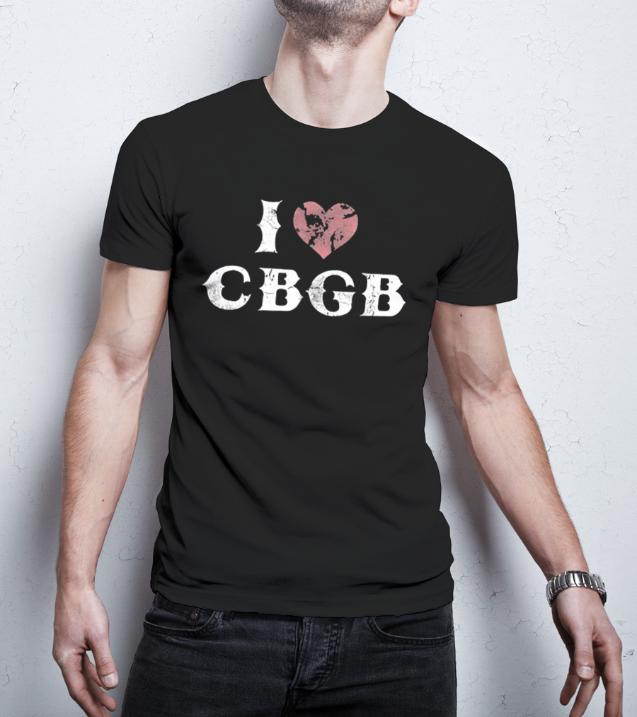 I Love CBGB Heart Icon Retro Music Culture T-Shirt