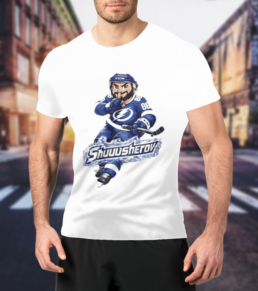 Tampa Bay Lightning Nikita Kucherov Shuuusherov Hockey Player T-Shirt