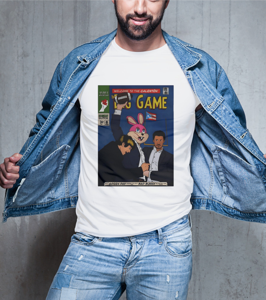 Welcome To The Calenton The Big Game Green Day Bad Bunny Doomsday Glitch T-Shirt
