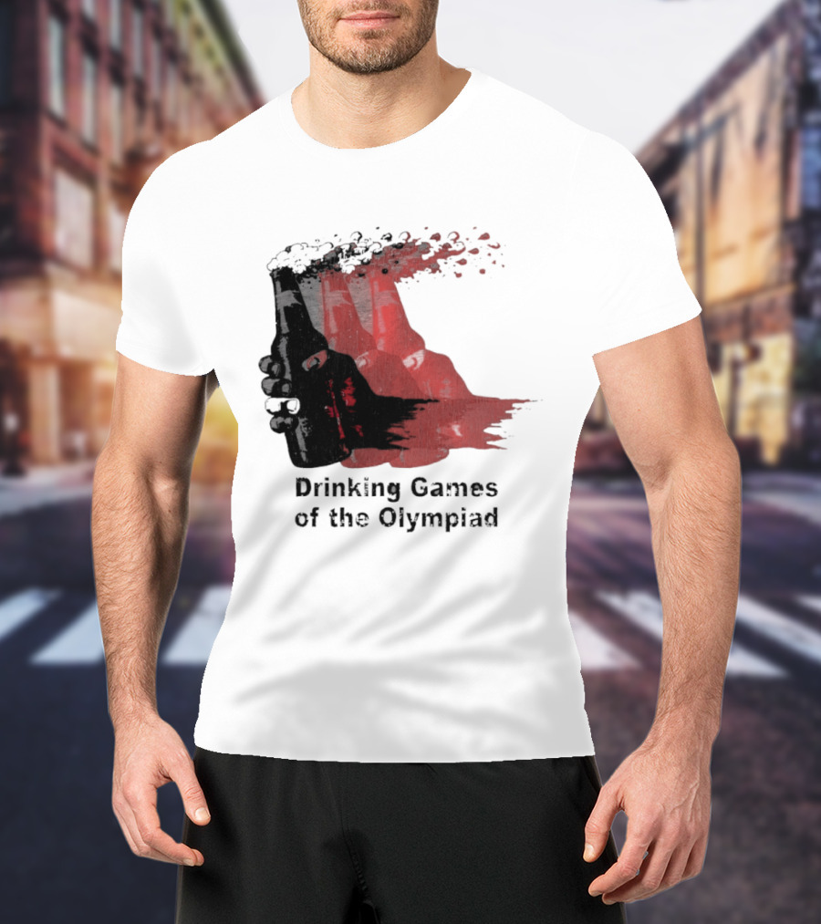 Drinking Games Of The Olympiad Pixelated Beer Splash T-Shirt