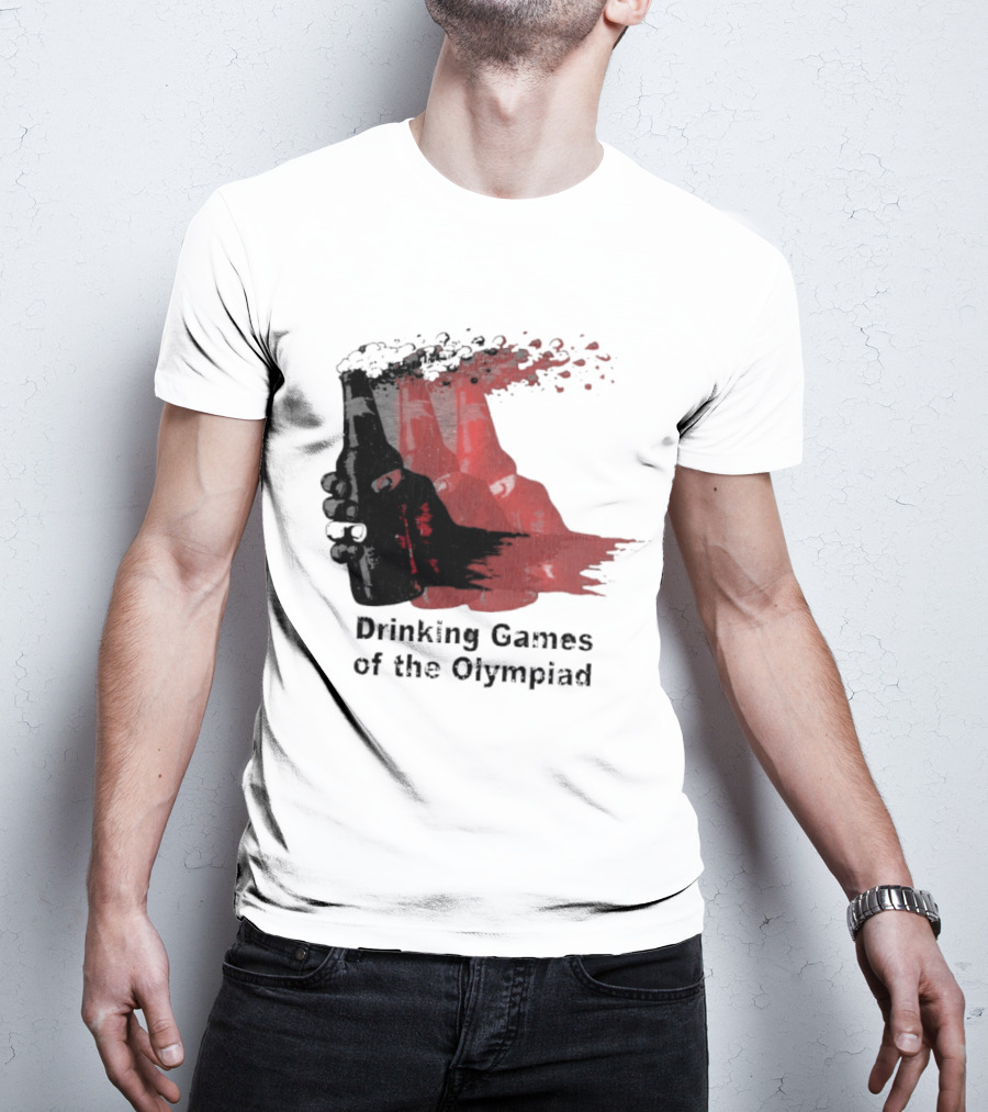 Drinking Games Of The Olympiad Pixelated Beer Splash T-Shirt