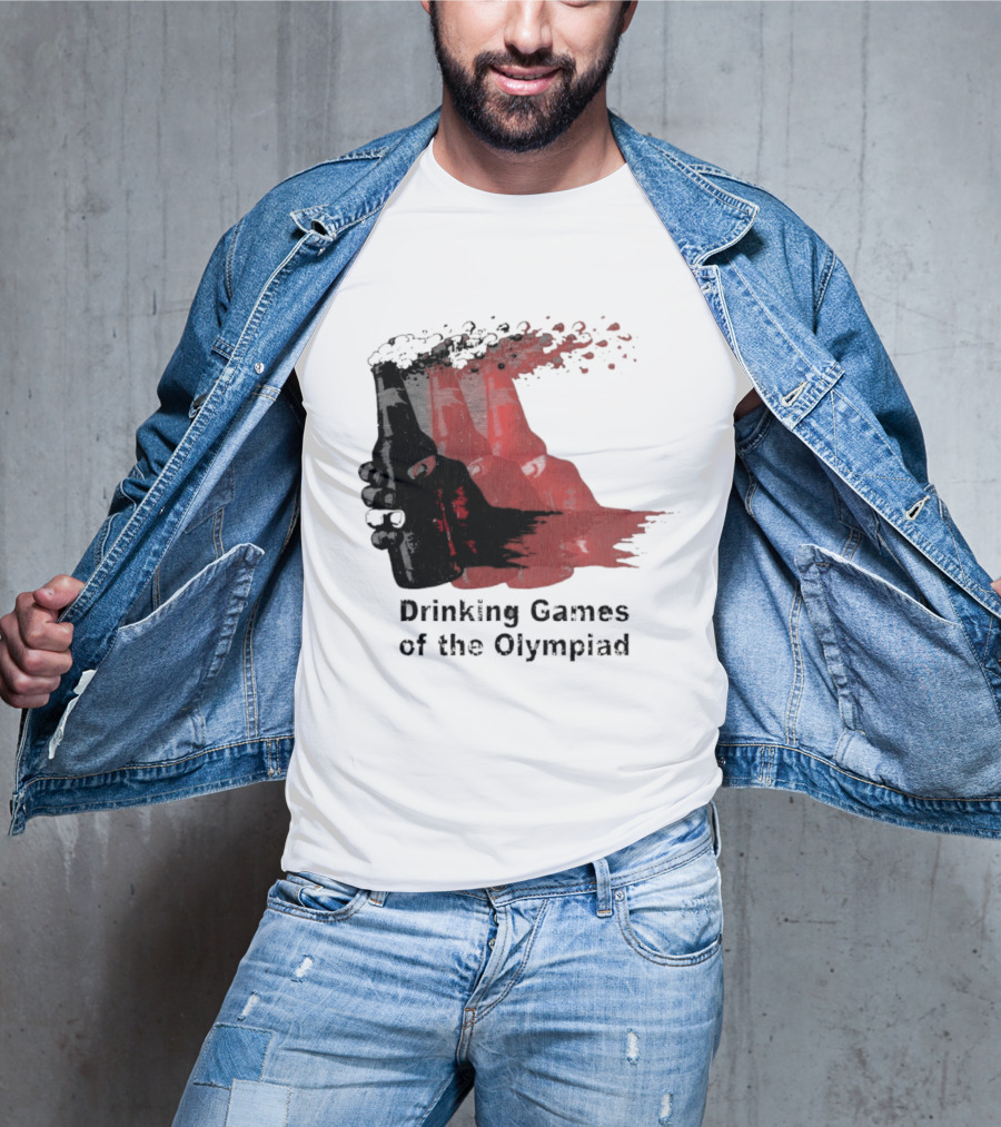 Drinking Games Of The Olympiad Pixelated Beer Splash T-Shirt