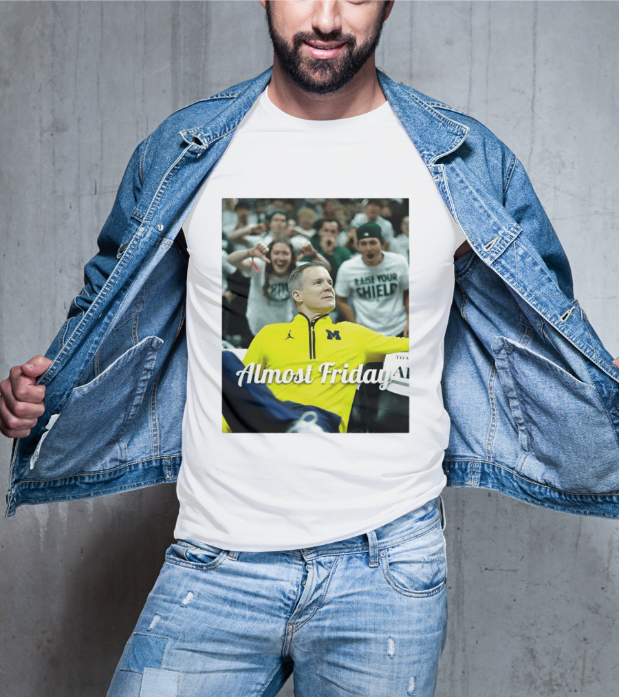 Michigan Wolverines Basketball Dusty May Almost Friday 2026 T-Shirt