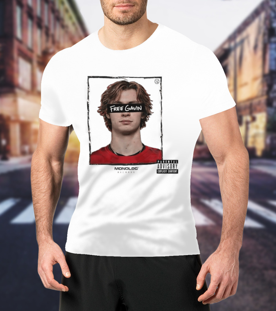 Free Gavin Mopnolog Records Parental Advisory Explicit Content T-Shirt