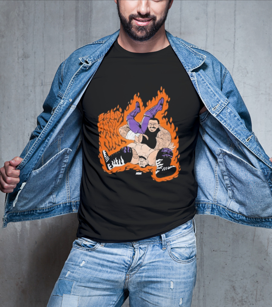 Brody King Gonzo Bomb Wrestling Move Fiery Impact T-Shirt