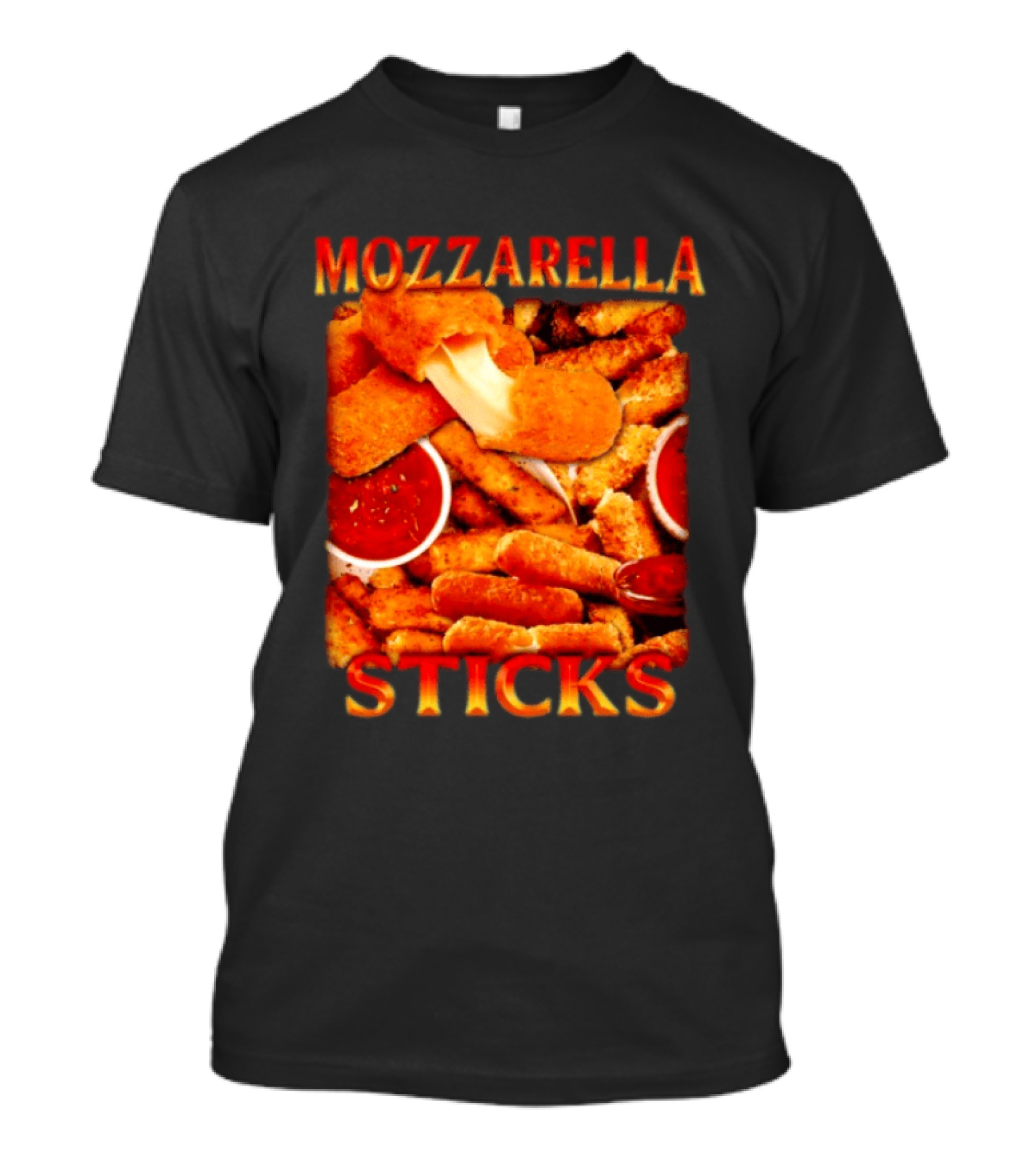 Mozzarella Sticks Gooey Cheese And Marinara Snack T-Shirt
