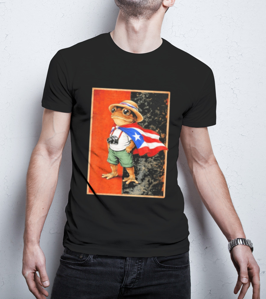 Coqui Frog Boricua Puerto Rican Flag Taino Heritage T-Shirt