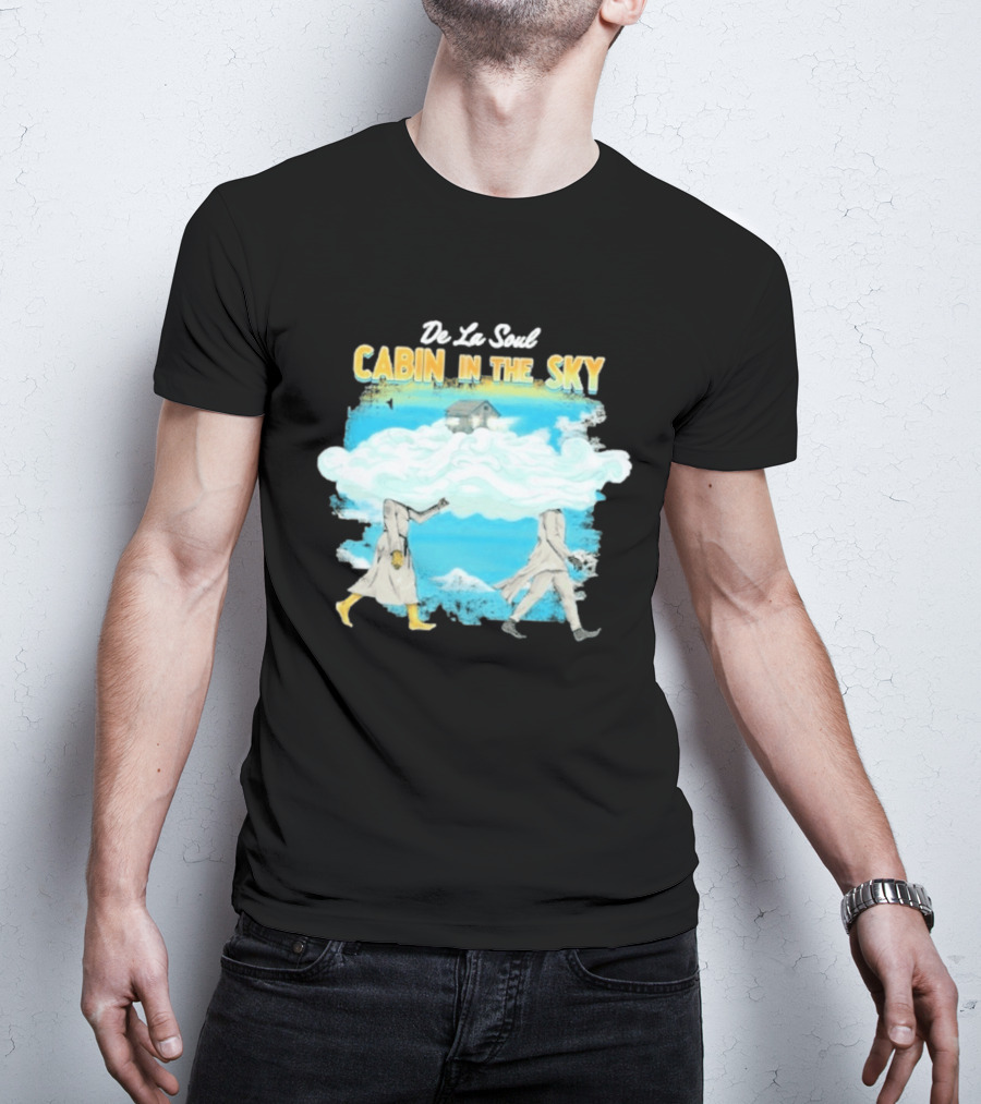 De La Soul Cabin In The Sky Clouds Walking Figures T-Shirt