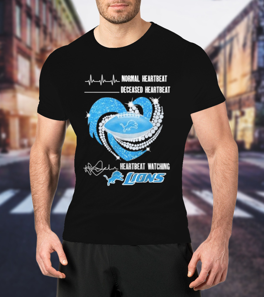 Normal Heartbeat Deceased Heartbeat Heartbeat Ing Lions T-Shirt