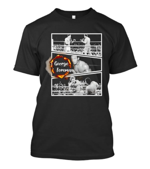 George Foreman Boxing Legend Iconic Fight Moments T-Shirt
