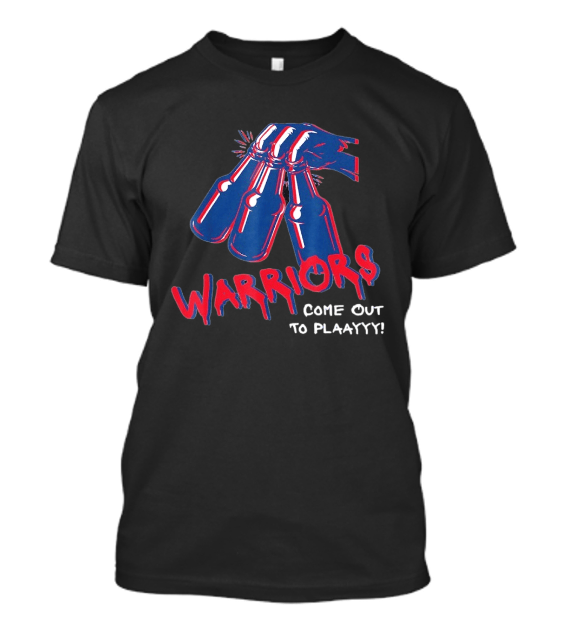 Warriors Come Out To Play New England Patriots Hand Holding Bottles T-Shirt
