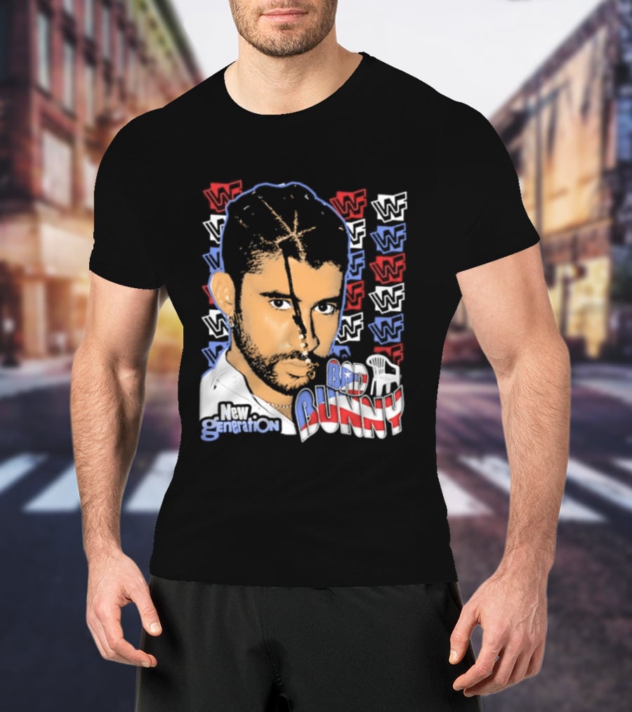 WWE Bad Bunny WWF New Generation Iconic Superstar T-Shirt