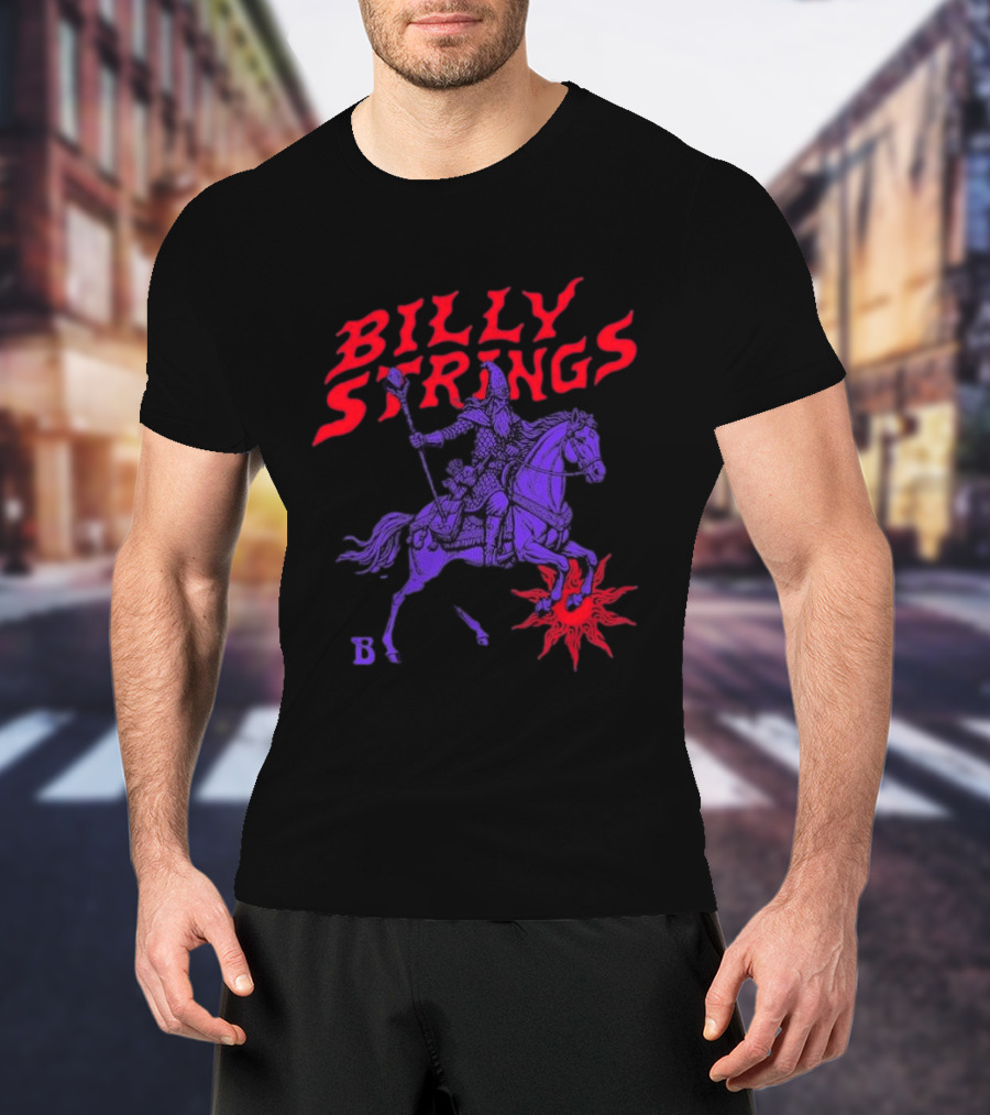 Billy Strings Winter 2026 Tour Knight's Tale Fiery Knight On Horseback T-Shirt
