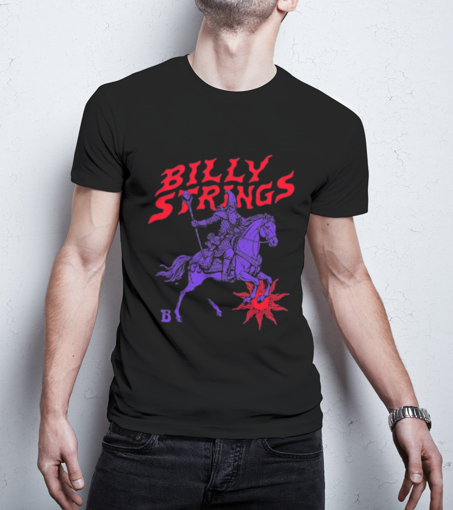 Billy Strings Winter 2026 Tour Knight's Tale Fiery Knight On Horseback T-Shirt