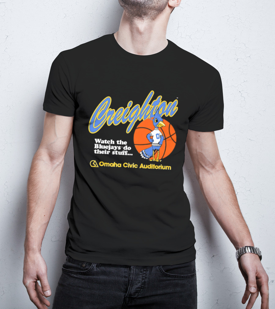 Creighton The Bluejays Do Their Stuff Omaha Civic Auditorium T-Shirt