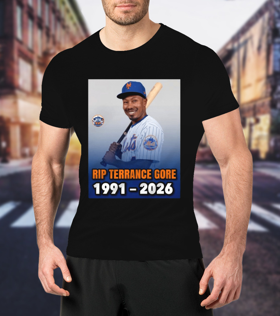 Rip Terrance Gore Mets Tribute 1991 2026 NYM News Baseball T-Shirt
