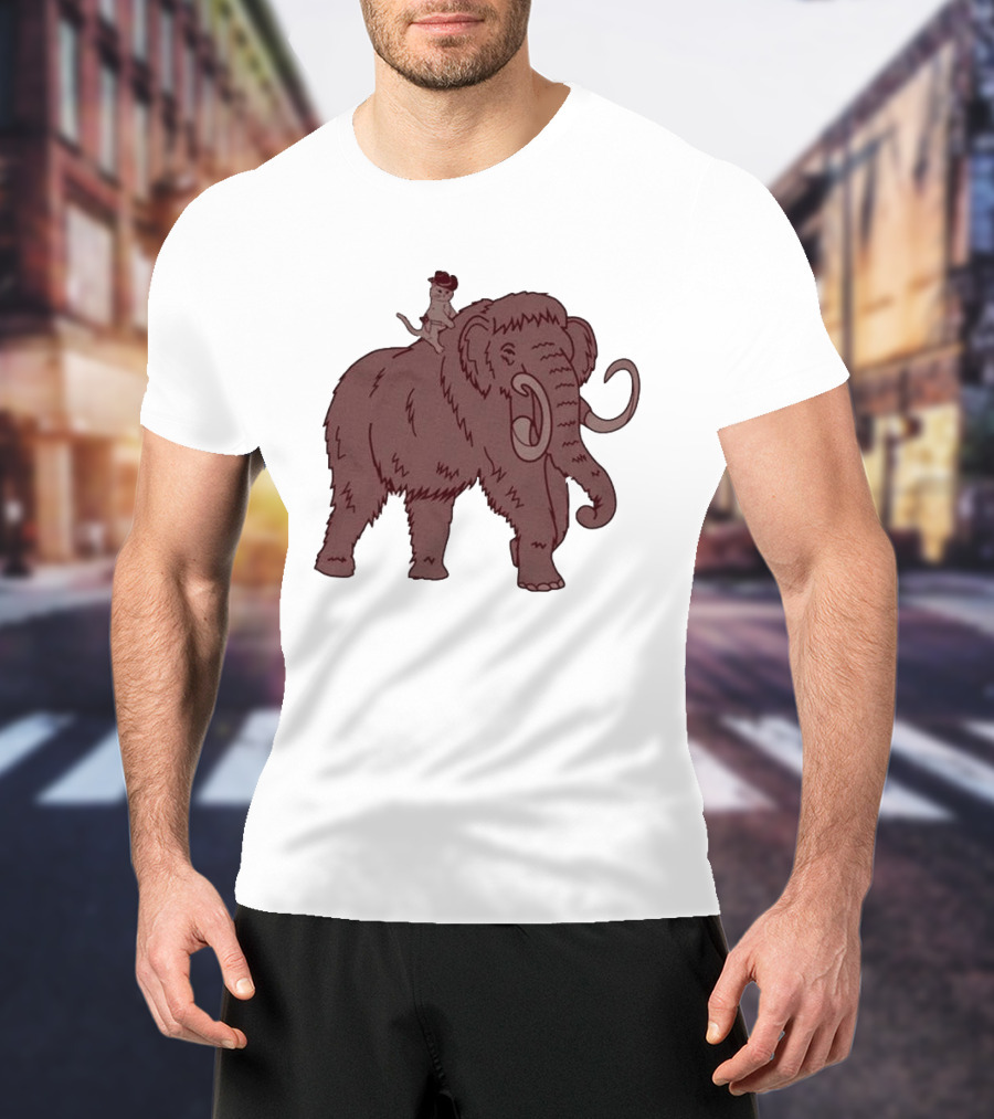 Gary Riding Mammoth Cowboy Adventure T-Shirt