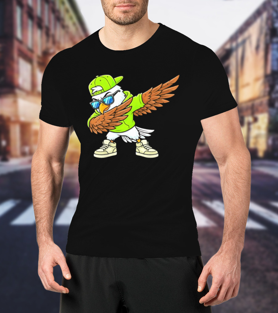Seattle Seahawks Dabbing Hip Hop Eagle Fan T-Shirt