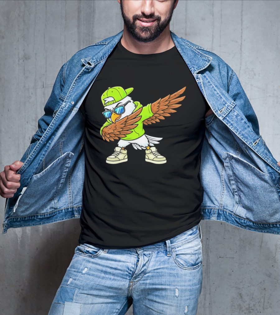 Seattle Seahawks Dabbing Hip Hop Eagle Fan T-Shirt