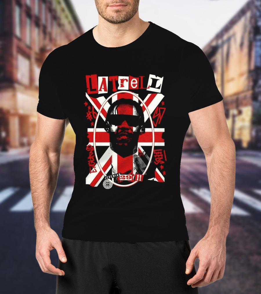 Latrell Davis San Diego State Aztecs NCAA Basketball UK Union Flag 29 11 T-Shirt