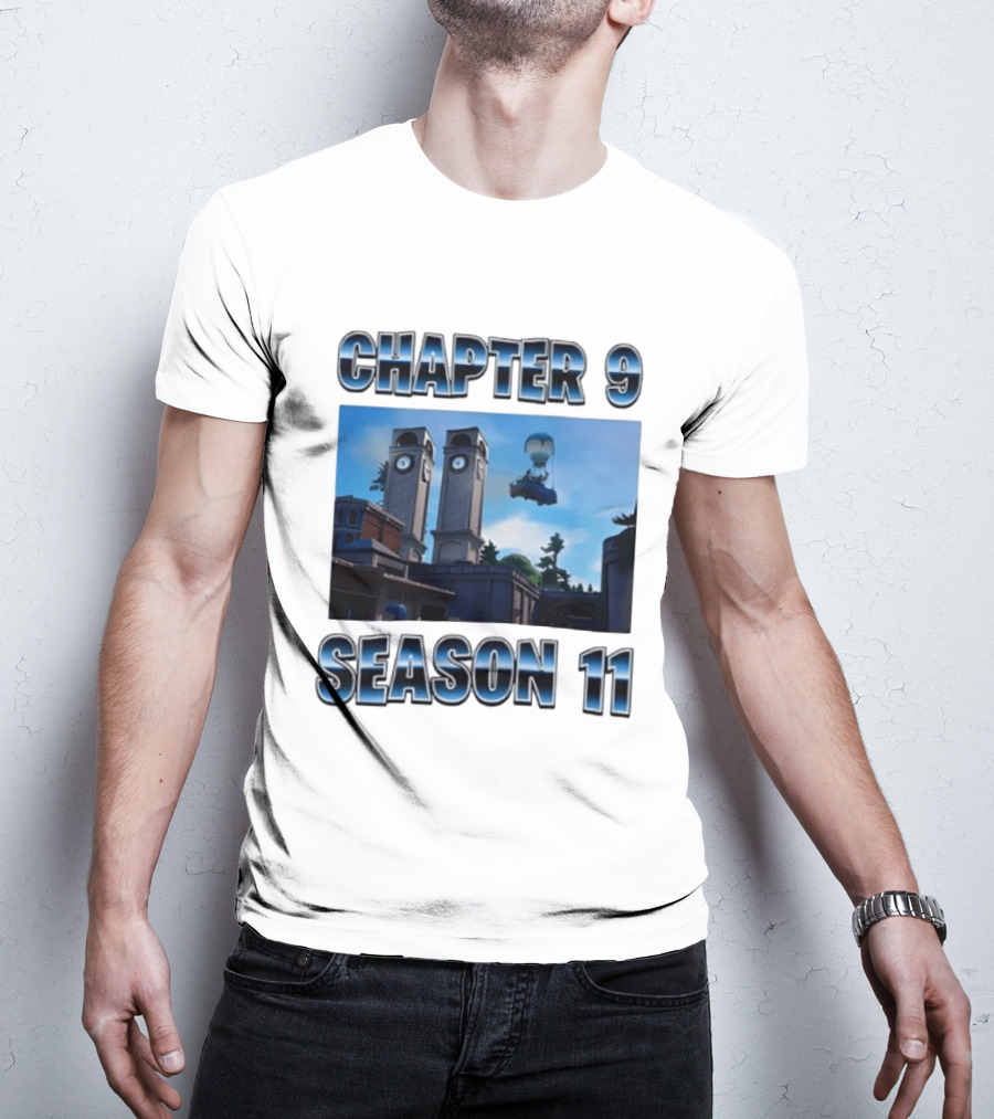 Chapter 9 Season 11 Tower Scene Floating Bus T-Shirt