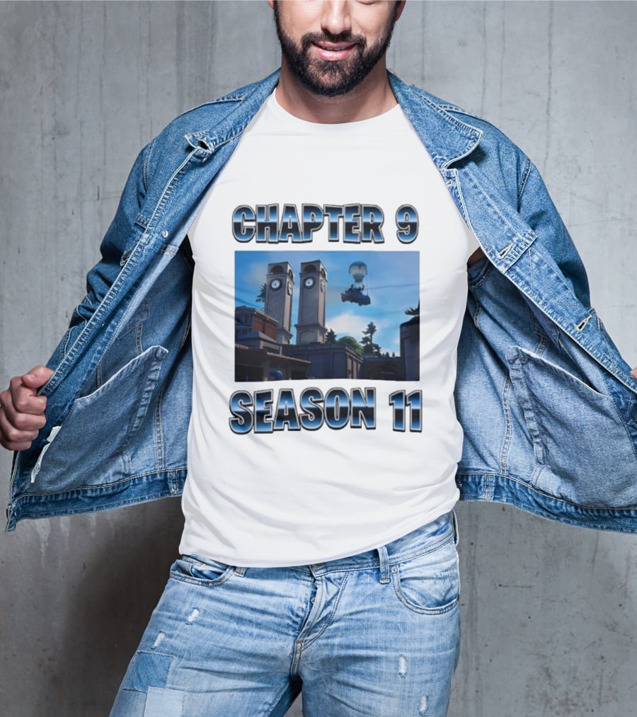 Chapter 9 Season 11 Tower Scene Floating Bus T-Shirt