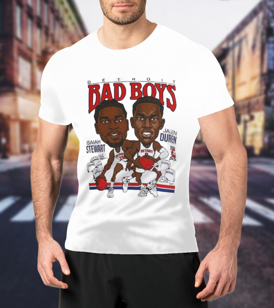 Isaiah Stewart Jalen Duren Detroit Pistons Bad Boys Basketball T-Shirt