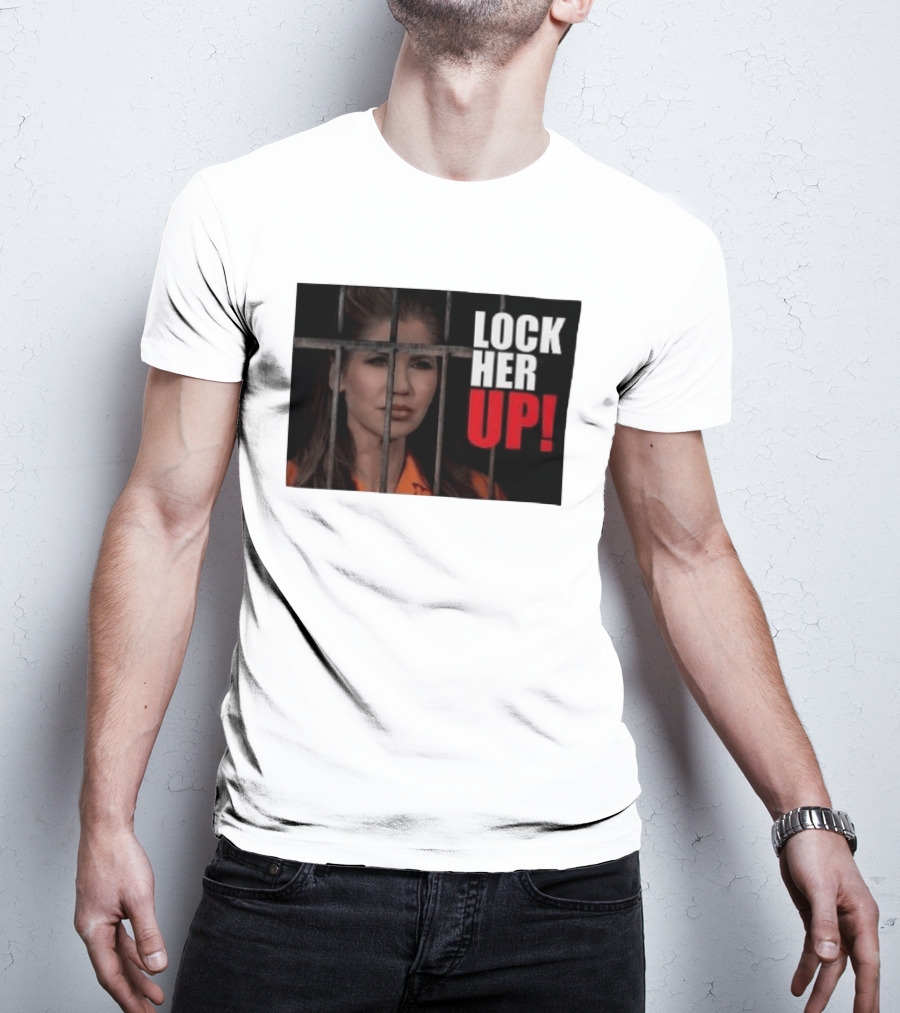 Lock Her Up Kristi Noem Bars Orange Jump Suit T-Shirt