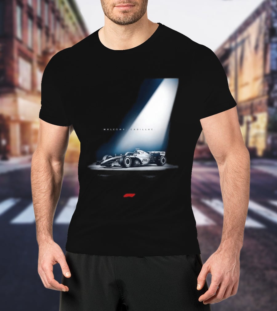 Welcome Cadillac F1 Team Formula 1 Racing Car Spotlight T-Shirt