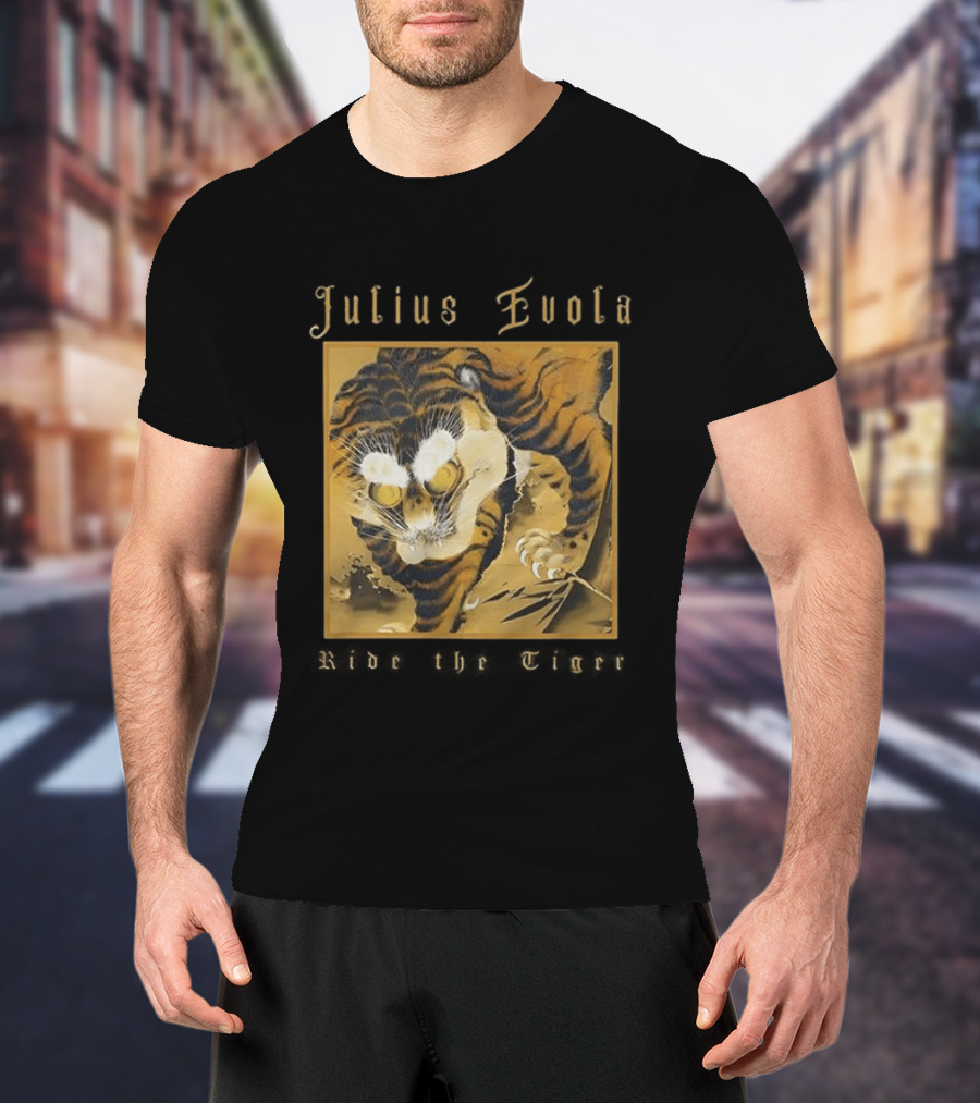 Julius Evola Ride The Tigers Fierce Golden Tiger T-Shirt