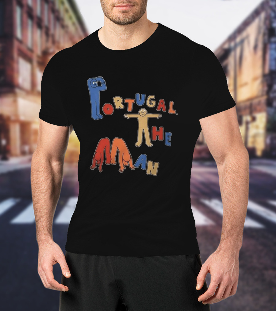 Portugal The Man Colorful Figures Playful Lettering T-Shirt
