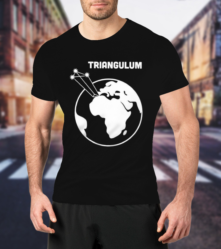 Triangulum Constellation Over Earth Globe T-Shirt