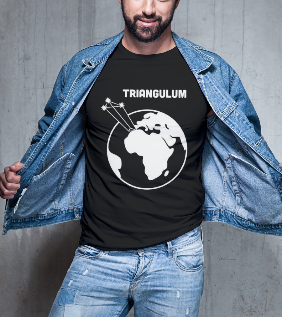 Triangulum Constellation Over Earth Globe T-Shirt