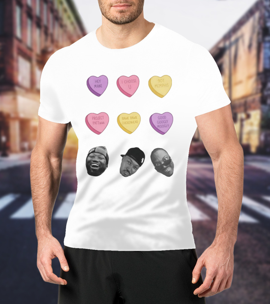 Hey Mane I Choose U 901 Memphis Project Patta Bawk Bawk Chickenhead Good Googly Moogly T-Shirt