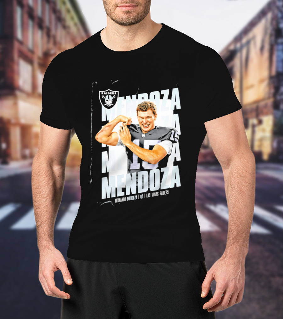 Las Vegas Raiders Fernando Mendoza Quarterback 15 Mendoza T-Shirt