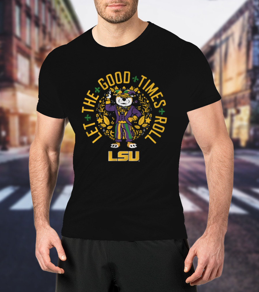 LSU Let The Good Times Roll Mardi Gras Tiger T-Shirt