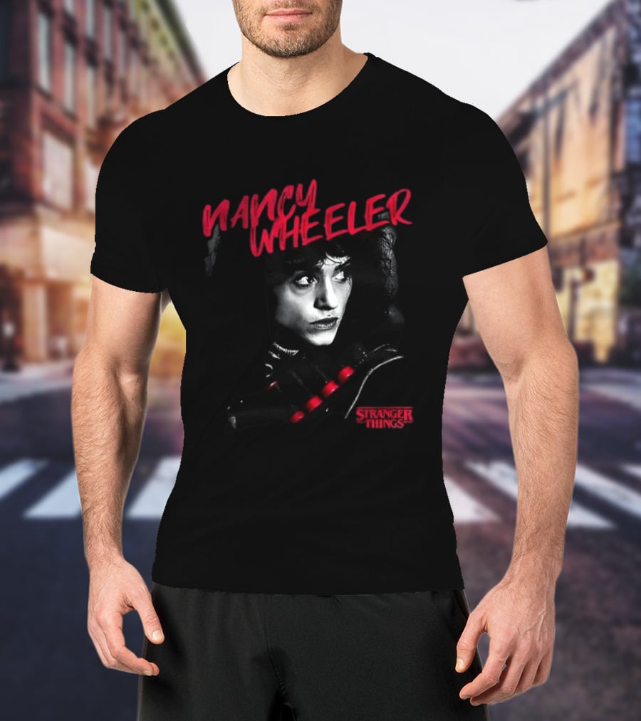 Nancy Wheeler Stranger Things Black And White T-Shirt