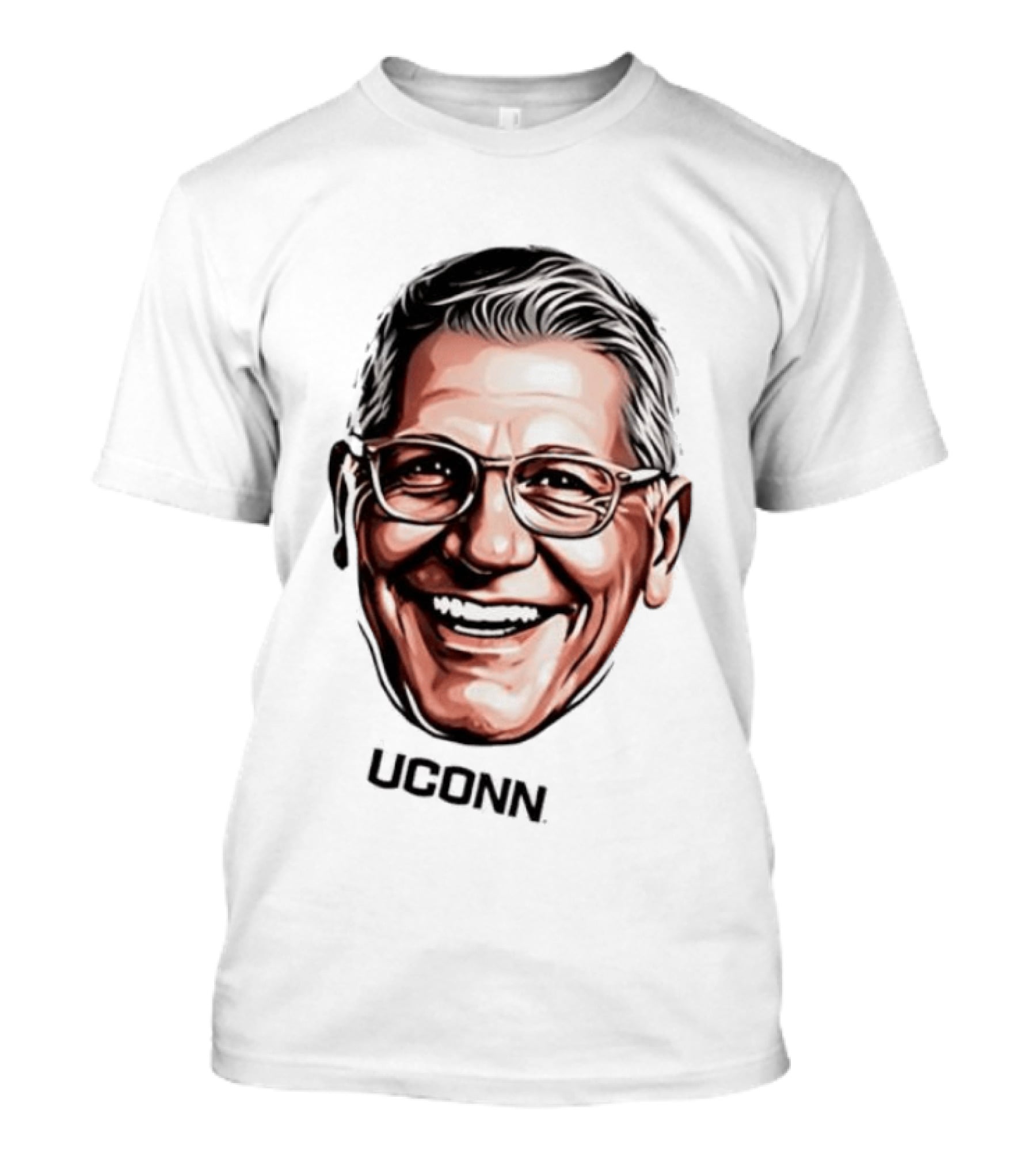 Geno Auriemma UConn Women's Basketball Coach Big Face T-Shirt