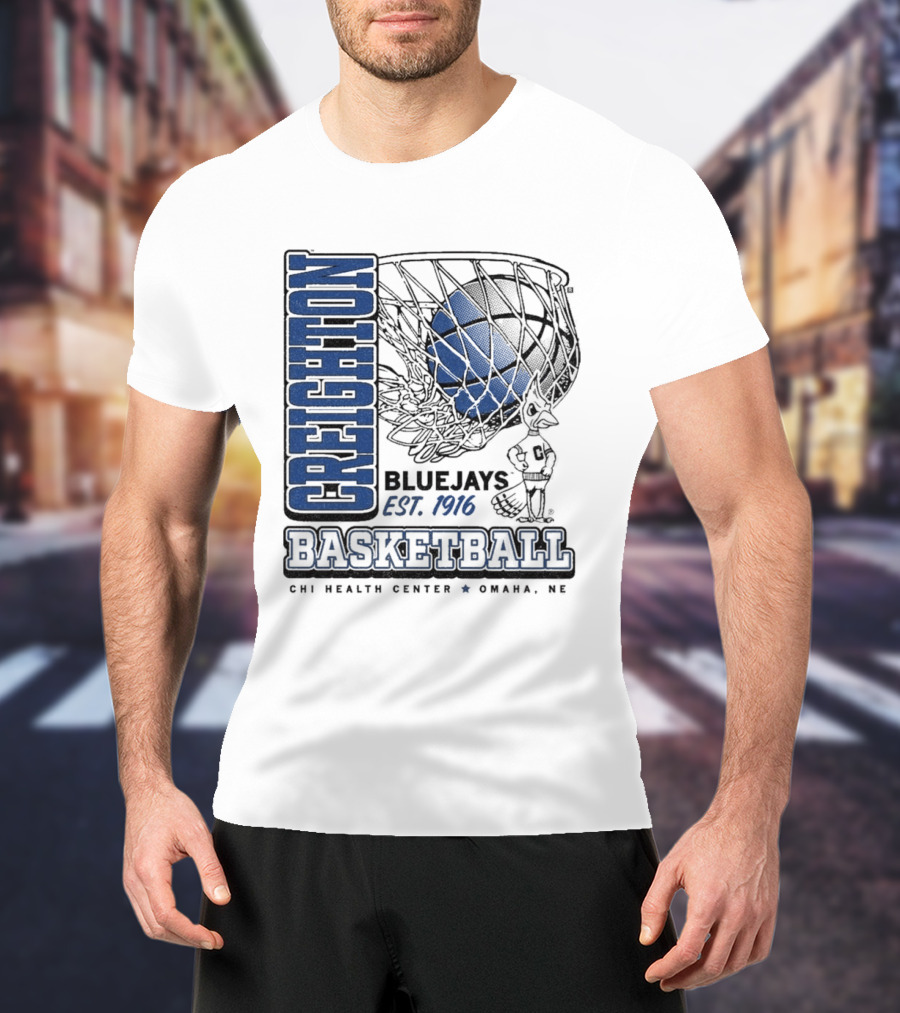 Creighton Bluejays Basketball Est. 1916 CHI Health Center Omaha NE T-Shirt